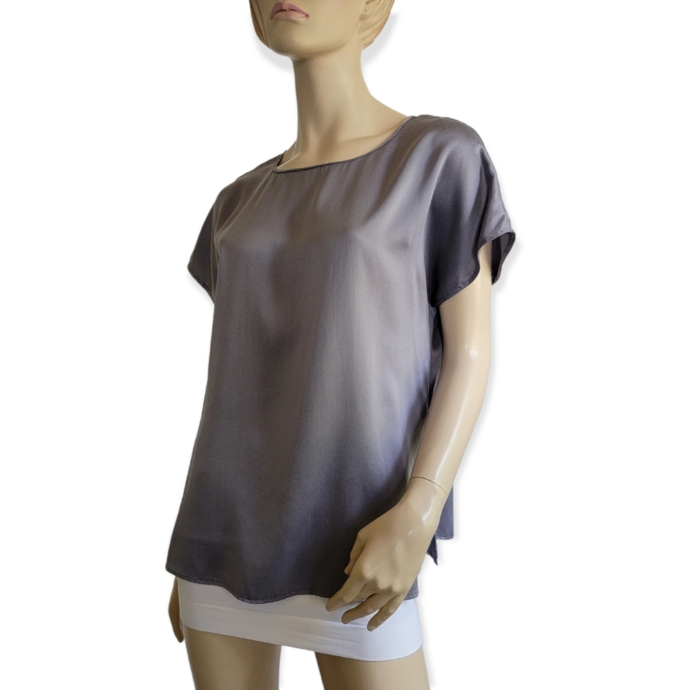 PURE Collection Steel Gray Silk Tunic